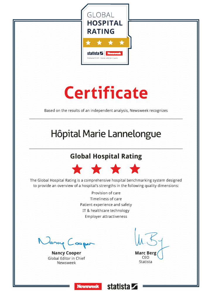newsweek hospitalranking cert hopitalmarielannelongue - New distinction for Saint-Joseph & Marie-Lannelongue Hospitals !