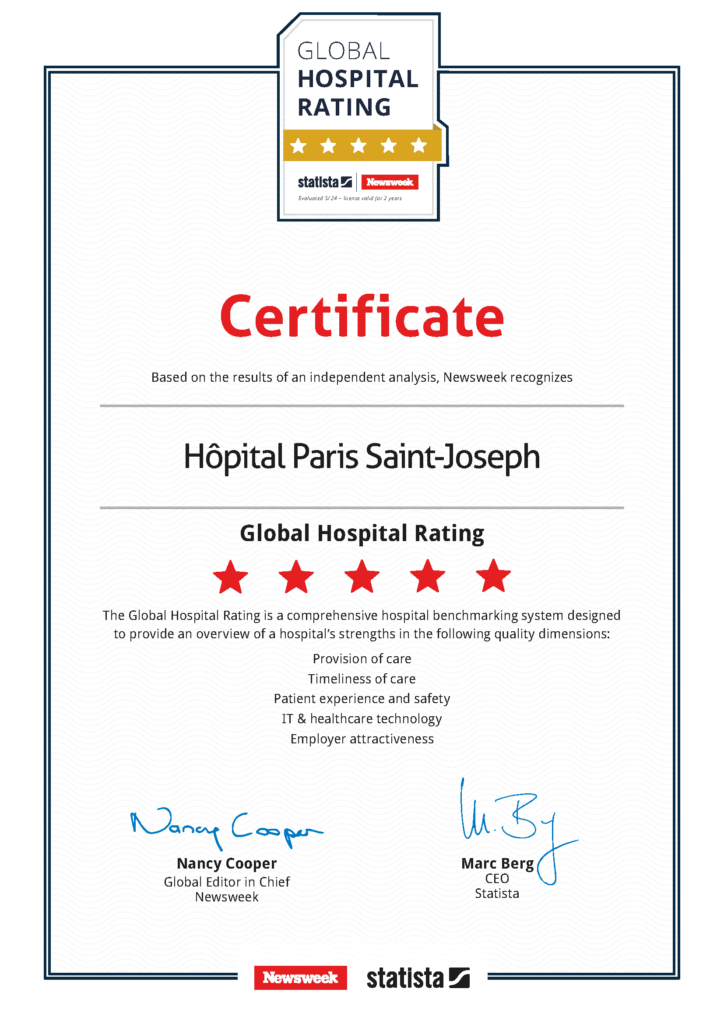 newsweek hospitalranking cert hpsj - New distinction for Saint-Joseph & Marie-Lannelongue Hospitals !